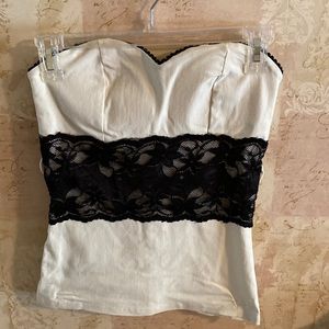Codified White/Black Lace Corset